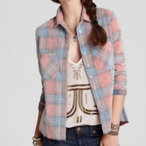 Free People Tops - 📍FREE PEOPLE | We The Free Corduroy Peplum Shirt